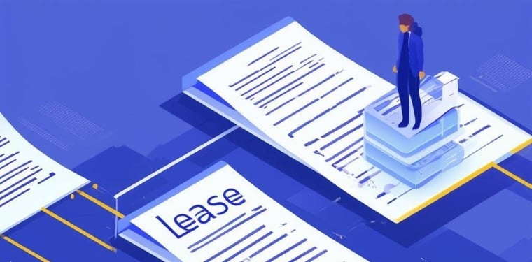 An image of a lease abstraction process being conducted either manually or through AIpowered tools, involving extracting key data points from lease ag-1